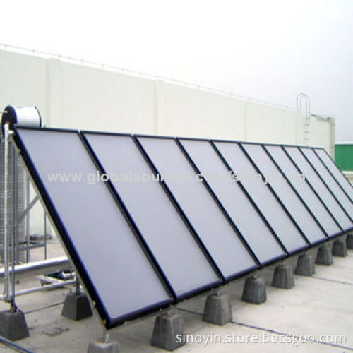 Solar Water Heater Collector with Blue Titanium Absorber and High Absorptivity